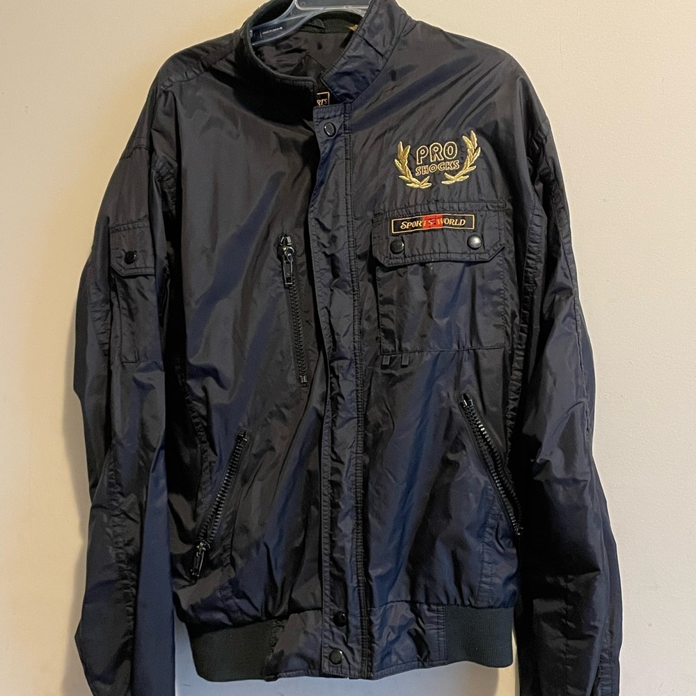 Vintage Sports World Proshock Black nylon Jacket